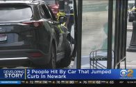 Police: 2 Injured After Car Jumps Curb In Newark